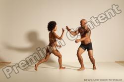 Underwear Woman - Man Black Athletic Black Dancing Dynamic poses Academic