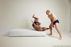 Underwear Fighting Man White Moving poses Average Dynamic poses Academic