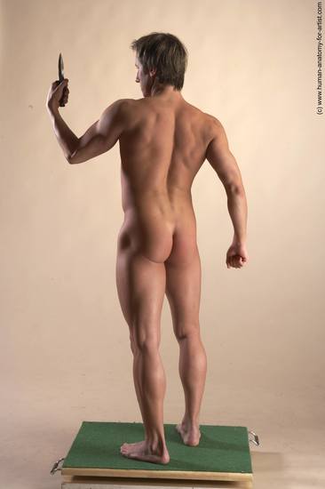Nude Man White Standing poses - ALL Athletic Short Brown Standing poses - simple Realistic