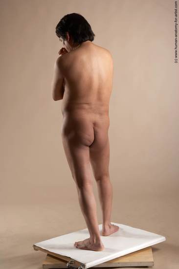 Nude Man Another Standing poses - ALL Chubby Short Black Standing poses - simple Realistic