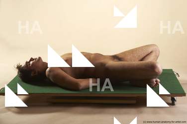 Nude Man White Kneeling poses - ALL Average Short Brown Kneeling poses - on both knees Realistic