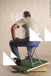 Casual Man White Perspective distortion Slim Short Grey Academic