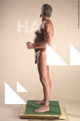 Nude Man White Standing poses - ALL Slim Short Grey Standing poses - simple Realistic