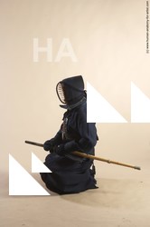 Sportswear Fighting with sword Man White Standing poses - ALL Slim Short Brown Standing poses - simple Academic