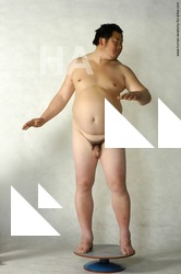 Nude Man Asian Standing poses - ALL Chubby Short Brown Standing poses - simple Realistic