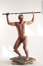Nude Man White Standing poses - ALL Average Short Brown Standing poses - simple Realistic