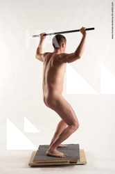 Nude Man White Standing poses - ALL Average Short Brown Standing poses - simple Realistic