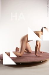 Nude Man White Kneeling poses - ALL Slim Short Grey Kneeling poses - on one knee Realistic