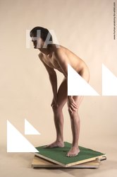Nude Man White Standing poses - ALL Slim Medium Brown Standing poses - simple Realistic