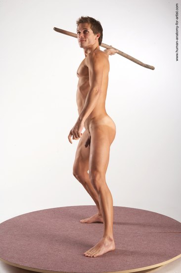 Nude Holding Man White Standing poses - ALL Athletic Short Brown Standing poses - simple Realistic