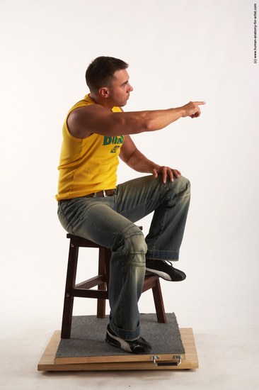 Casual Man White Standing poses - ALL Muscular Short Brown Standing poses - bend over Academic