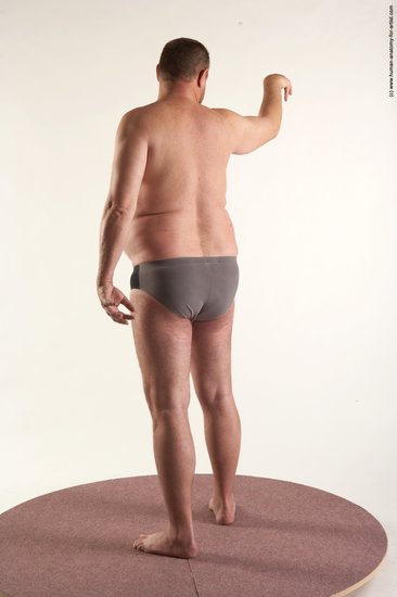 Underwear Man White Standing poses - ALL Chubby Short Brown Standing poses - simple Academic
