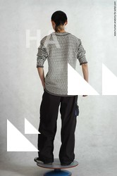 Casual Man Asian Standing poses - ALL Underweight Short Black Standing poses - simple Academic