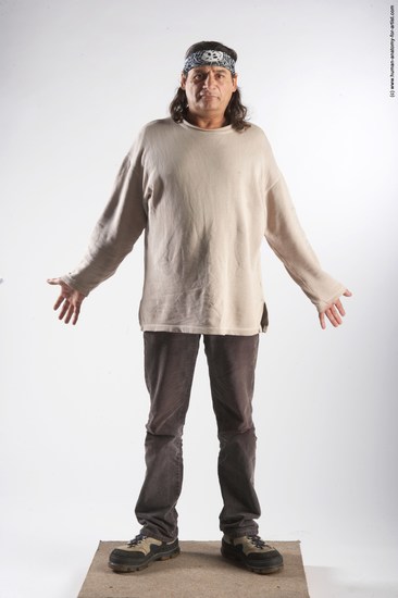 Casual Man Another Standing poses - ALL Chubby Long Grey Standing poses - simple Academic