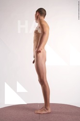 Nude Man White Standing poses - ALL Slim Short Brown Standing poses - simple Realistic