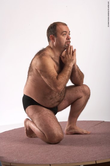 Underwear Man White Kneeling poses - ALL Chubby Bald Brown Kneeling poses - on one knee Academic