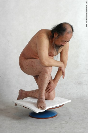 and more Nude Man Asian Kneeling poses - ALL Chubby Bald Kneeling poses - on one knee Black Realistic