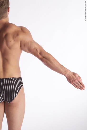 Underwear Man White Detailed photos Muscular Short Brown Academic