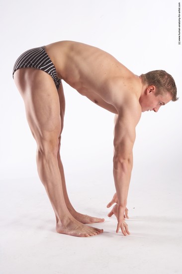Underwear Man White Detailed photos Muscular Short Brown Academic
