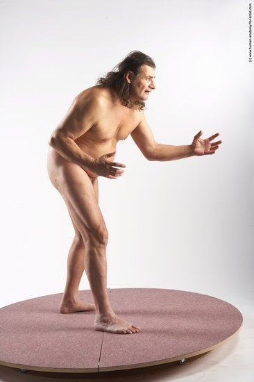 Nude Man Another Standing poses - ALL Chubby Long Grey Standing poses - simple Realistic