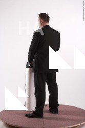Business Holding Man White Standing poses - ALL Average Short Grey Standing poses - simple Academic