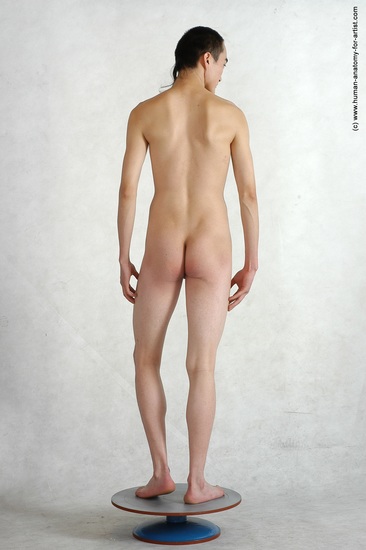 Nude Man Asian Standing poses - ALL Underweight Short Black Standing poses - simple Realistic