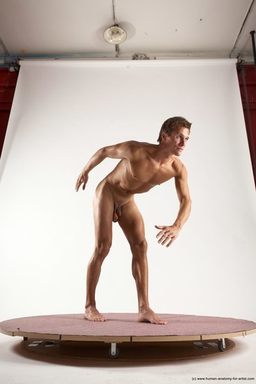 Nude Man White Standing poses - ALL Athletic Short Brown Standing poses - bend over Multi angles poses Realistic