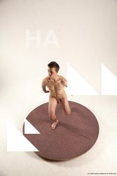 Nude Man White Standing poses - ALL Slim Short Brown Standing poses - simple Multi angles poses Realistic