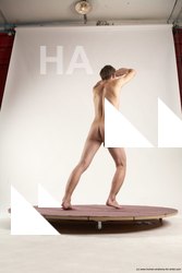 Nude Man White Standing poses - ALL Slim Short Brown Standing poses - simple Multi angles poses Realistic