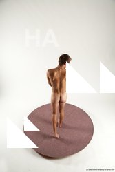 Nude Man White Standing poses - ALL Athletic Short Brown Standing poses - simple Multi angles poses Realistic