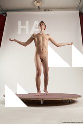Nude Man White Standing poses - ALL Slim Short Brown Standing poses - simple Multi angles poses Realistic