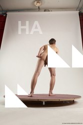 Nude Man White Standing poses - ALL Slim Short Brown Standing poses - simple Multi angles poses Realistic