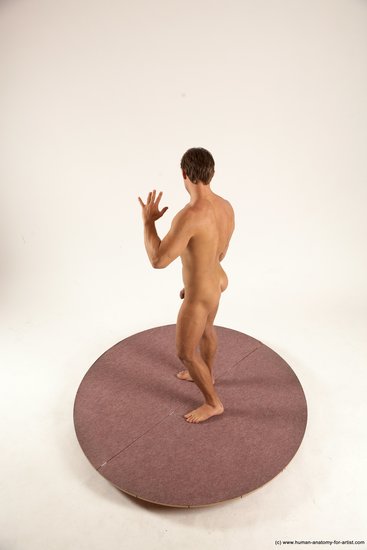Nude Man White Standing poses - ALL Athletic Short Brown Standing poses - simple Multi angles poses Realistic