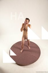 Nude Man White Standing poses - ALL Athletic Short Brown Standing poses - simple Multi angles poses Realistic