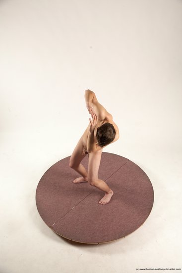 Nude Man White Standing poses - ALL Athletic Short Brown Standing poses - simple Multi angles poses Realistic