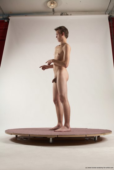 Nude Man White Standing poses - ALL Athletic Short Brown Standing poses - simple Multi angles poses Realistic