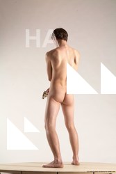 Nude Fighting with gun Man White Standing poses - ALL Slim Short Brown Standing poses - simple Multi angles poses Realistic