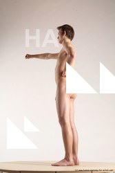 Nude Man White Standing poses - ALL Slim Short Brown Standing poses - simple Multi angles poses Realistic