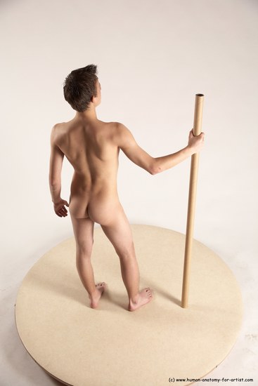 Nude Man White Standing poses - ALL Slim Short Brown Standing poses - simple Multi angles poses Realistic