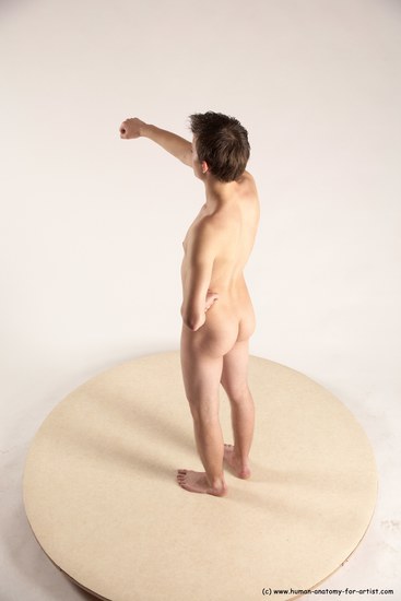 Nude Man White Standing poses - ALL Slim Short Brown Standing poses - simple Multi angles poses Realistic