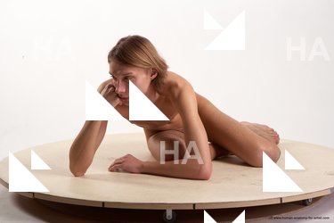 Nude Man White Sitting poses - simple Underweight Medium Brown Sitting poses - ALL Realistic