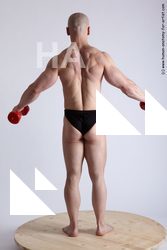 Swimsuit Holding Man White Standing poses - ALL Slim Short Brown Standing poses - simple Academic