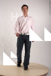 Casual Man White Standing poses - ALL Average Short Brown Standing poses - simple Academic