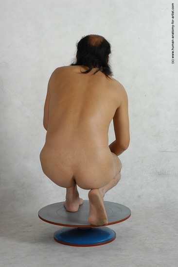 Nude Man Asian Standing poses - ALL Slim Bald Black Standing poses - simple Realistic
