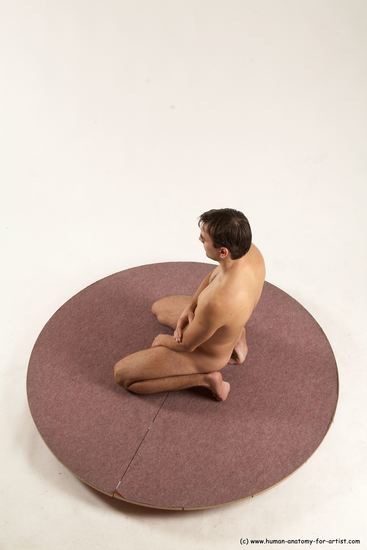 Nude Man White Laying poses - ALL Slim Short Brown Laying poses - on stomach Multi angles poses Realistic