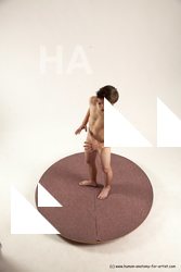 Nude Man White Standing poses - ALL Slim Short Brown Standing poses - simple Multi angles poses Realistic
