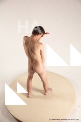 Nude Man White Standing poses - ALL Athletic Short Brown Standing poses - simple Multi angles poses Realistic
