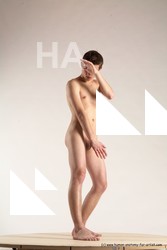 Nude Man White Standing poses - ALL Athletic Short Brown Standing poses - simple Multi angles poses Realistic