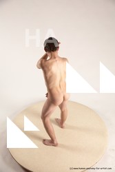 Nude Man White Standing poses - ALL Athletic Short Brown Standing poses - simple Multi angles poses Realistic