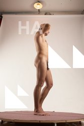 Nude Man White Standing poses - ALL Slim Short Brown Standing poses - simple Multi angles poses Realistic